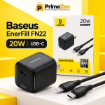 Baseus EnerFill FN22 20W GaN Charger with USB-C to Lightning Cable